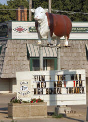 One of the 2 event signs in downtown Miller, SD.